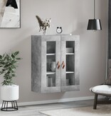 VidaXL Wandkast 69,5x34x90 cm betongrijs