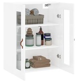 VidaXL Wandkast 69,5x34x90 cm hoogglans wit