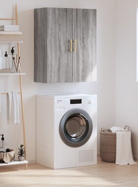 VidaXL Wandkast 69,5x34x90 cm grijs sonoma eikenkleurig