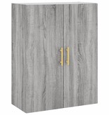 VidaXL Wandkast 69,5x34x90 cm grijs sonoma eikenkleurig