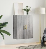 VidaXL Wandkast 69,5x34x90 cm grijs sonoma eikenkleurig