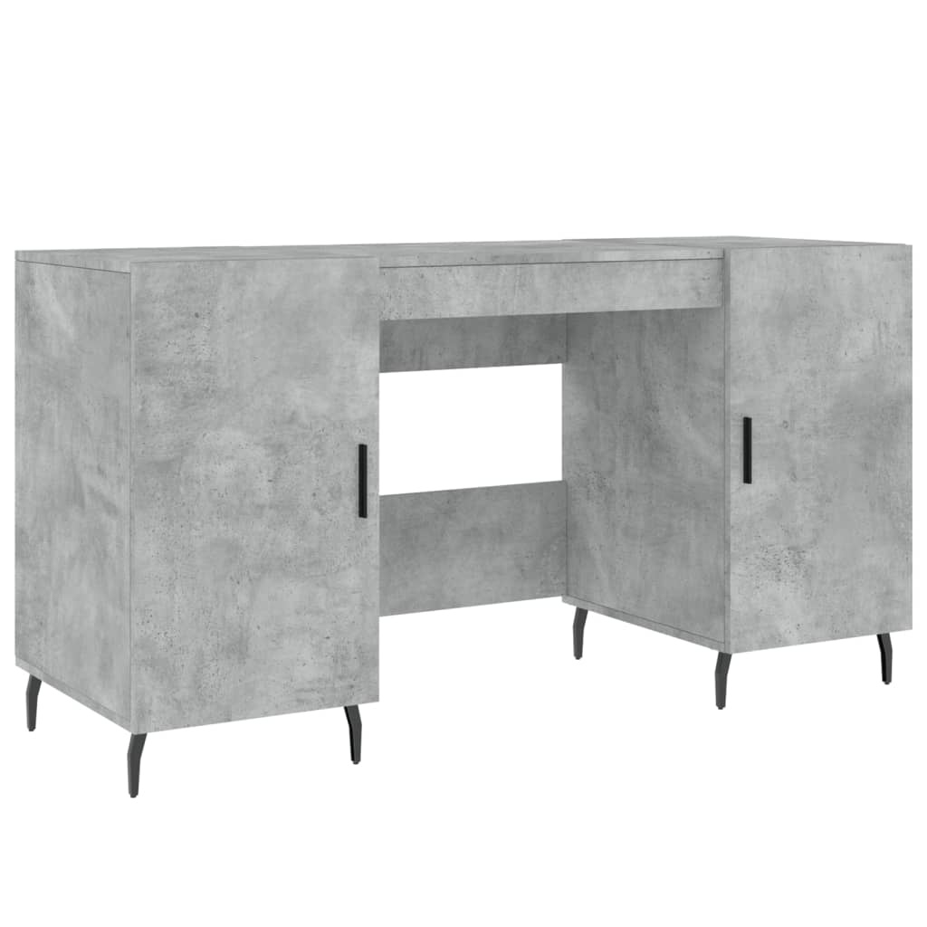 VidaXL Bureau 140x50x75 cm bewerkt hout betongrijs