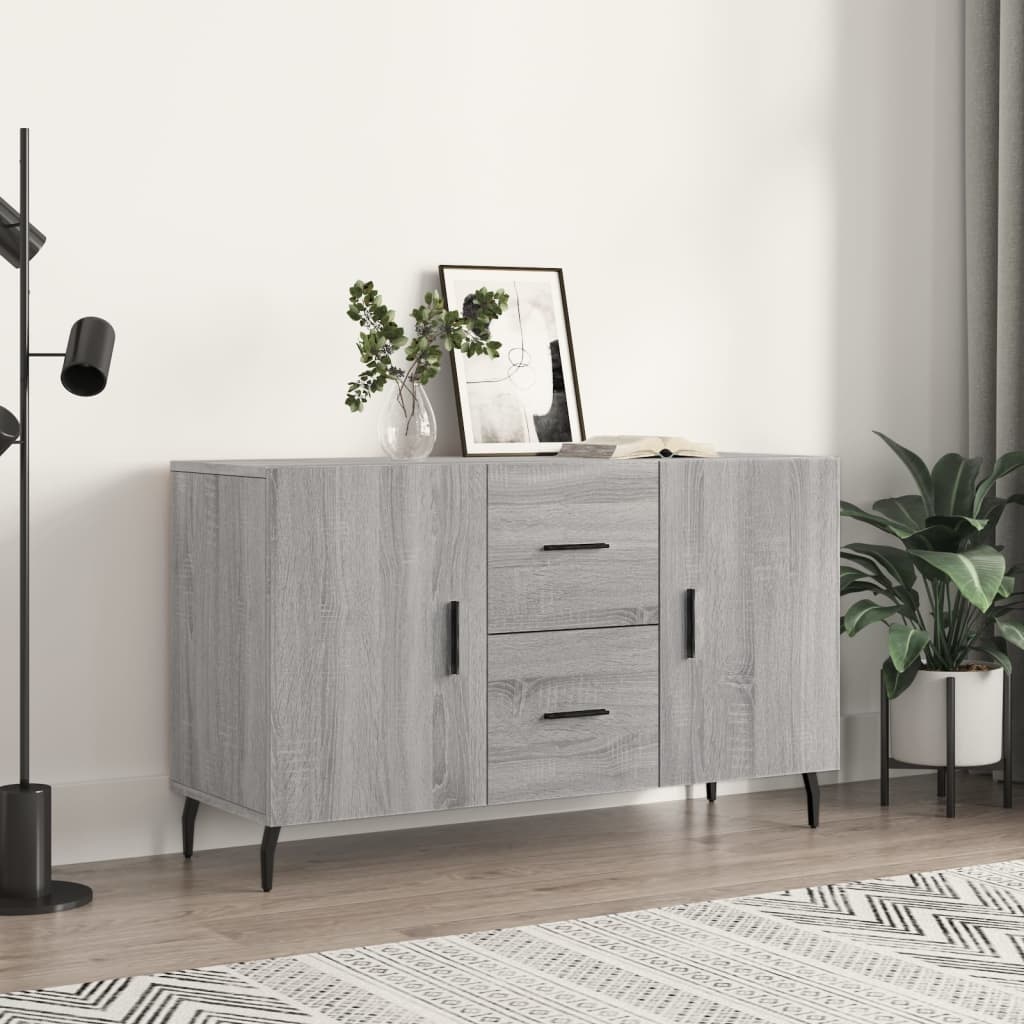 VidaXL Dressoir 100x36x60 cm bewerkt hout grijs sonoma eikenkleurig