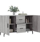VidaXL Dressoir 100x36x60 cm bewerkt hout grijs sonoma eikenkleurig