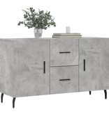 VidaXL Dressoir 100x36x60 cm bewerkt hout betongrijs