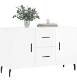 VidaXL Dressoir 100x36x60 cm bewerkt hout hoogglans wit