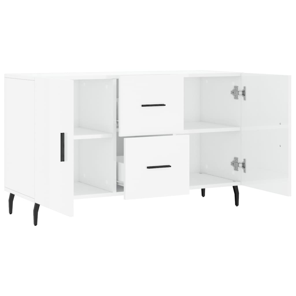 VidaXL Dressoir 100x36x60 cm bewerkt hout hoogglans wit