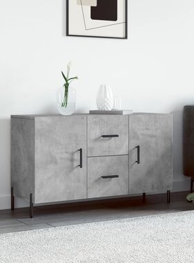 VidaXL Dressoir 100x36x60 cm bewerkt hout betongrijs