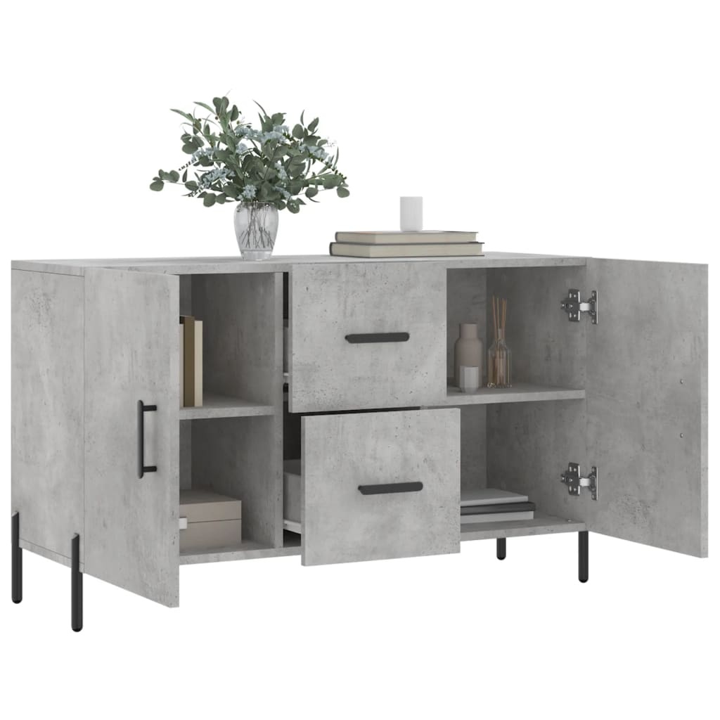 VidaXL Dressoir 100x36x60 cm bewerkt hout betongrijs