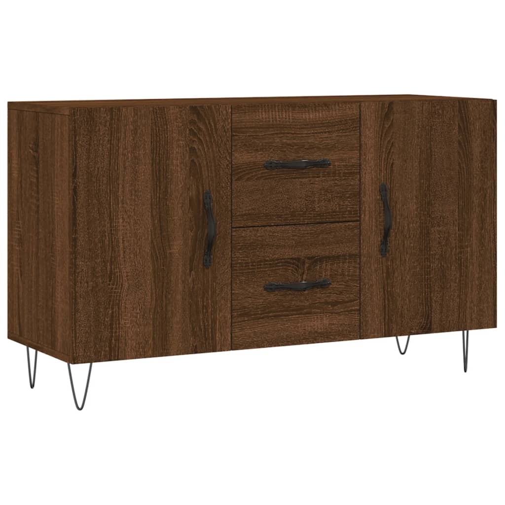 vidaXL Dressoir 100x36x60 cm bewerkt hout bruineikenkleurig