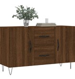 vidaXL Dressoir 100x36x60 cm bewerkt hout bruineikenkleurig