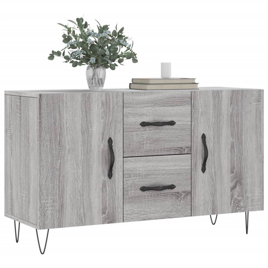 vidaXL Dressoir 100x36x60 cm bewerkt hout grijs sonoma eikenkleurig