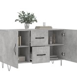 vidaXL Dressoir 100x36x60 cm bewerkt hout betongrijs