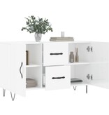 vidaXL Dressoir 100x36x60 cm bewerkt hout hoogglans wit