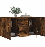 vidaXL Dressoir 100x36x60 cm bewerkt hout gerookt eikenkleurig