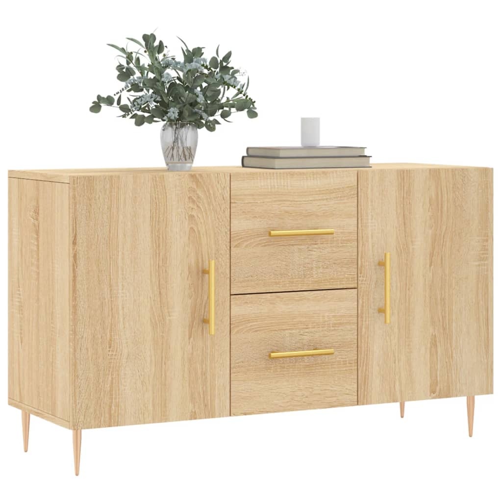 vidaXL Dressoir 100x36x60 cm bewerkt hout sonoma eikenkleurig