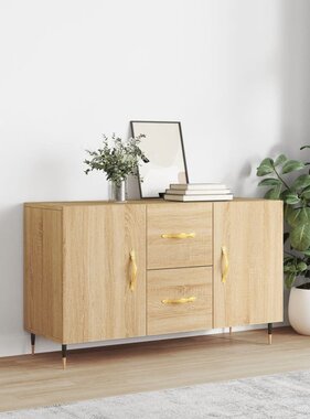 VidaXL Dressoir 100x36x60 cm bewerkt hout sonoma eikenkleurig