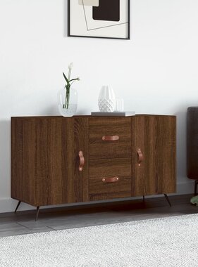 VidaXL Dressoir 100x36x60 cm bewerkt hout bruineikenkleurig