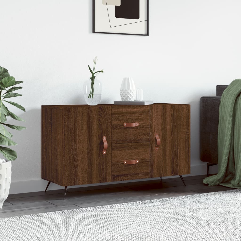 VidaXL Dressoir 100x36x60 cm bewerkt hout bruineikenkleurig