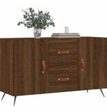 VidaXL Dressoir 100x36x60 cm bewerkt hout bruineikenkleurig