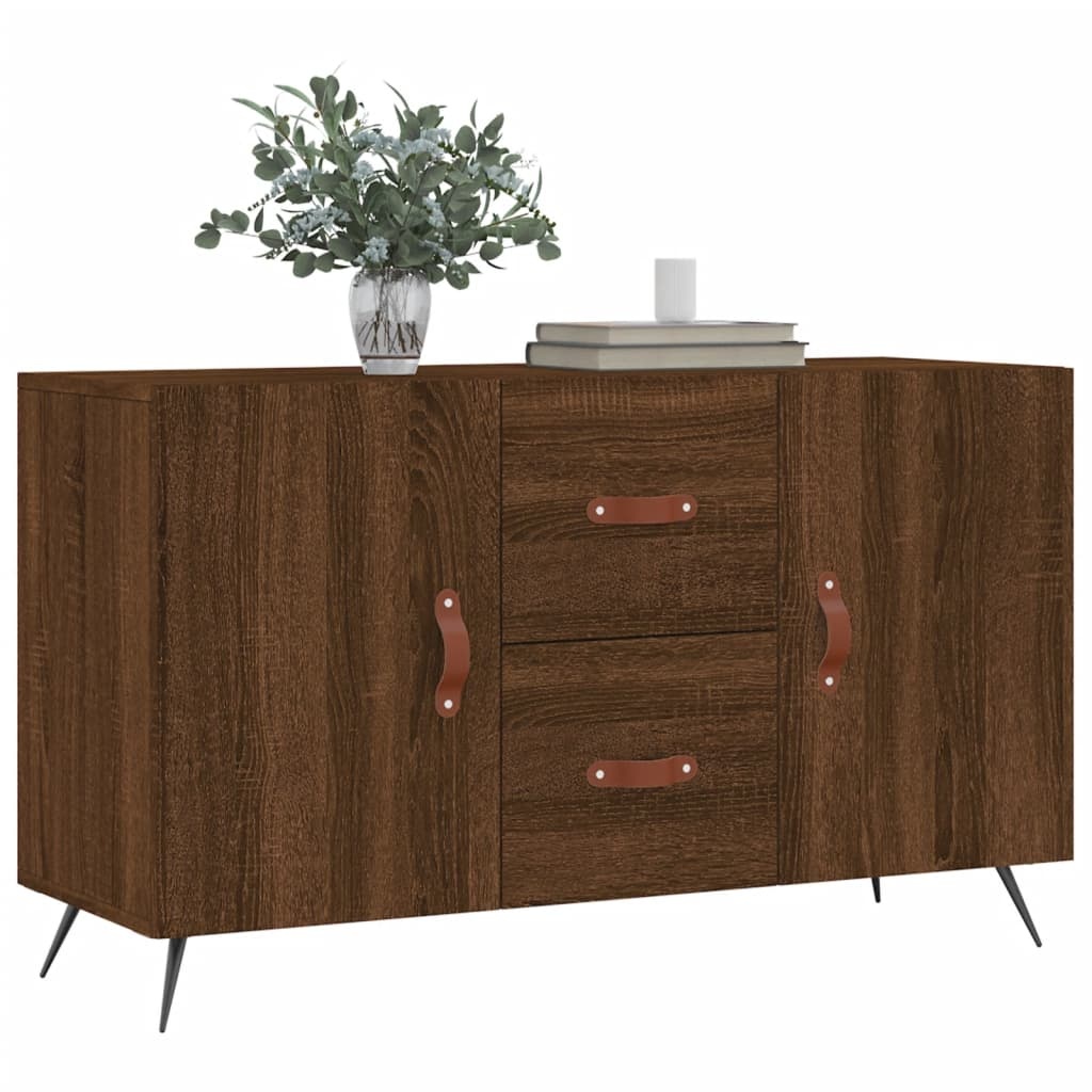 VidaXL Dressoir 100x36x60 cm bewerkt hout bruineikenkleurig