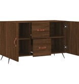 VidaXL Dressoir 100x36x60 cm bewerkt hout bruineikenkleurig