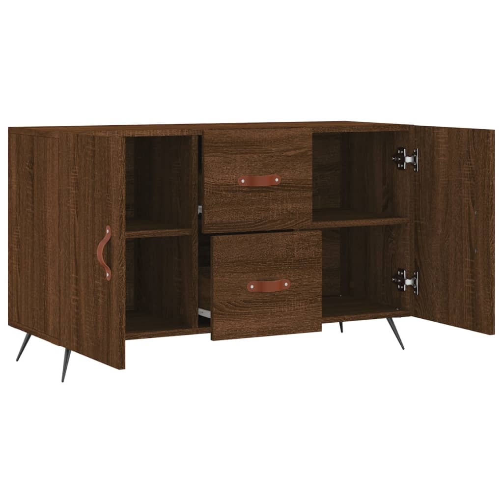 VidaXL Dressoir 100x36x60 cm bewerkt hout bruineikenkleurig