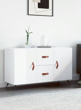 VidaXL Dressoir 100x36x60 cm bewerkt hout hoogglans wit