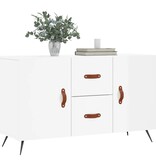 VidaXL Dressoir 100x36x60 cm bewerkt hout hoogglans wit