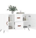 VidaXL Dressoir 100x36x60 cm bewerkt hout hoogglans wit