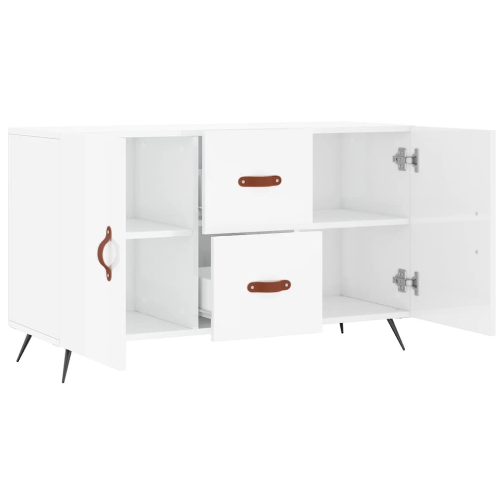 VidaXL Dressoir 100x36x60 cm bewerkt hout hoogglans wit