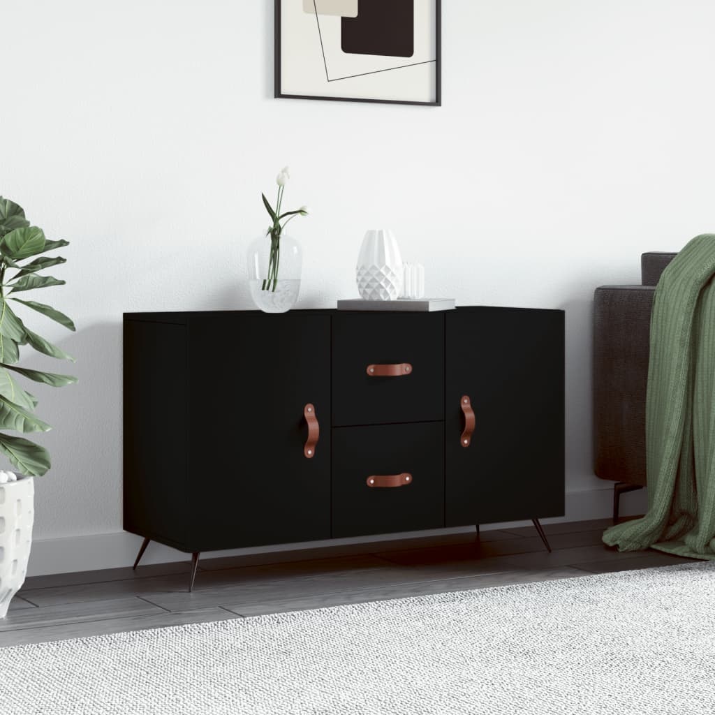 VidaXL Dressoir 100x36x60 cm bewerkt hout zwart