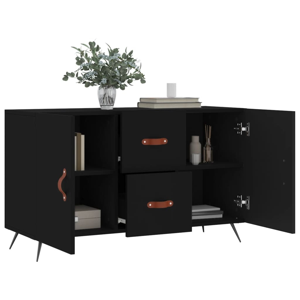 VidaXL Dressoir 100x36x60 cm bewerkt hout zwart