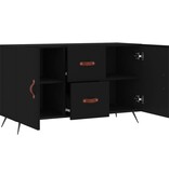 VidaXL Dressoir 100x36x60 cm bewerkt hout zwart