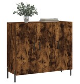 VidaXL Dressoir 90x34x80 cm bewerkt hout gerookt eikenkleurig