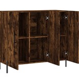 VidaXL Dressoir 90x34x80 cm bewerkt hout gerookt eikenkleurig