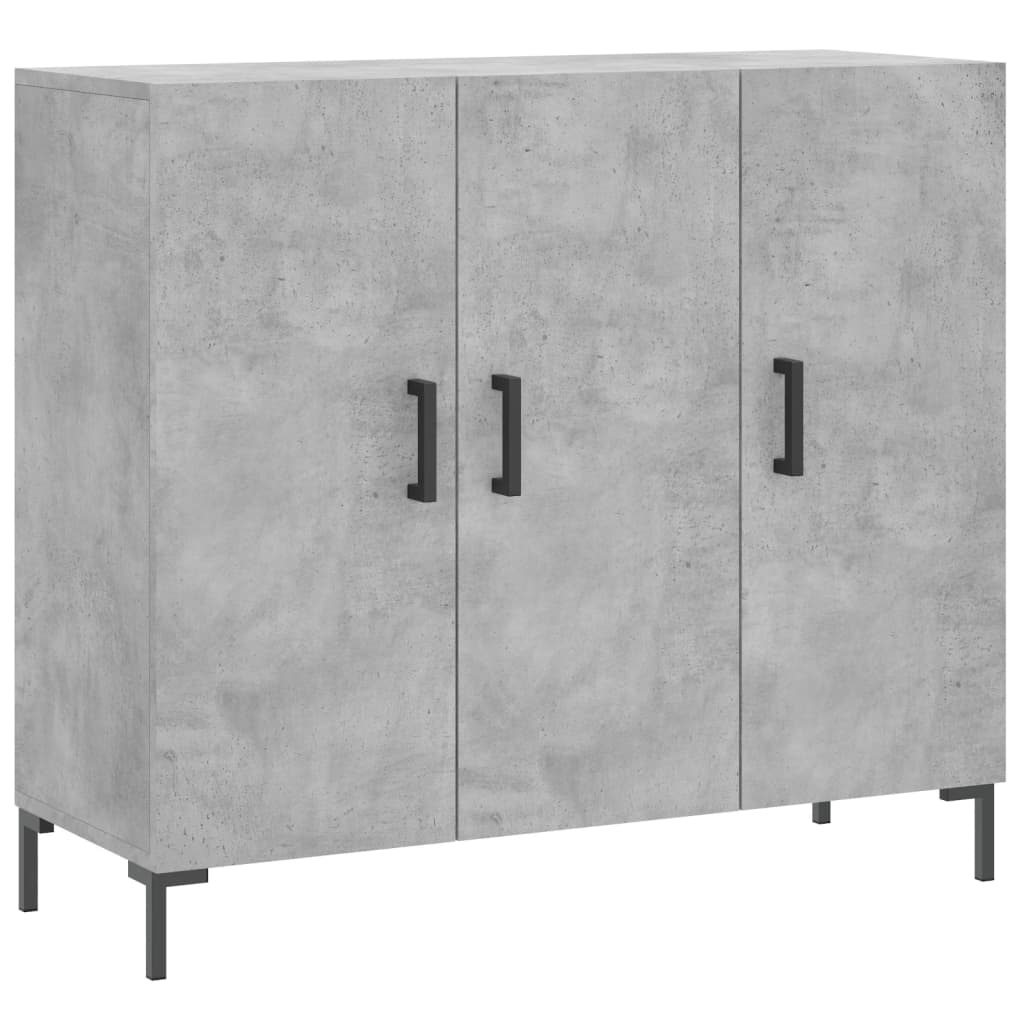 VidaXL Dressoir 90x34x80 cm bewerkt hout betongrijs