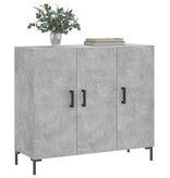 VidaXL Dressoir 90x34x80 cm bewerkt hout betongrijs