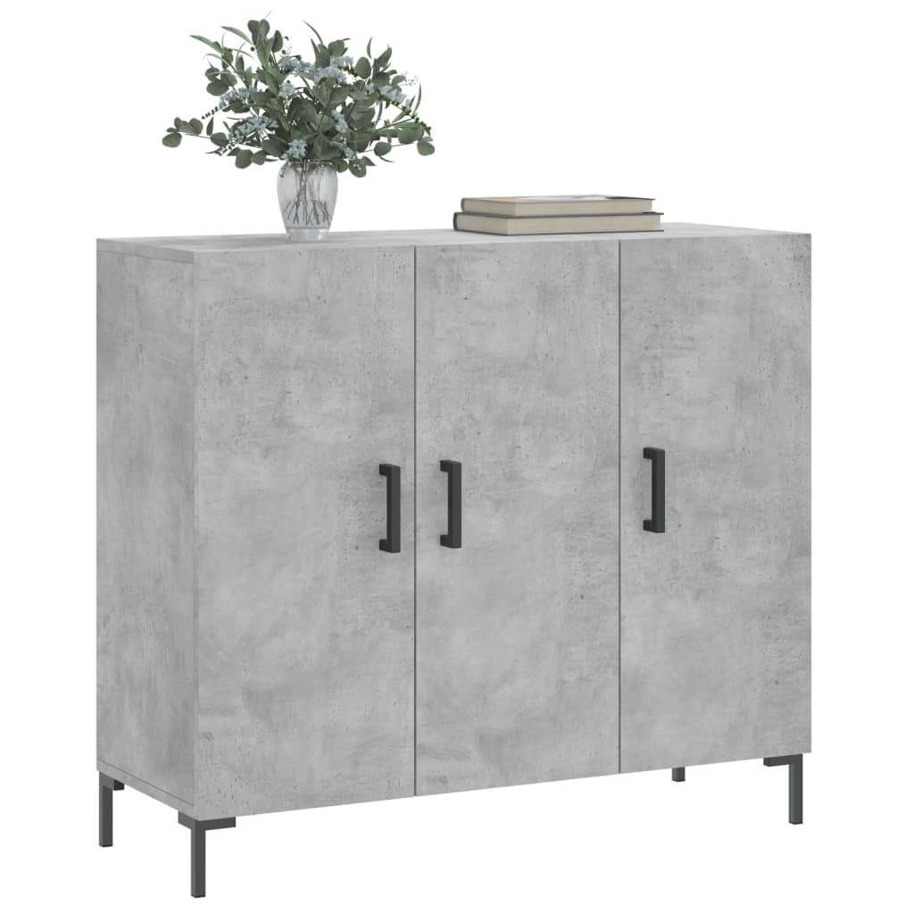 VidaXL Dressoir 90x34x80 cm bewerkt hout betongrijs