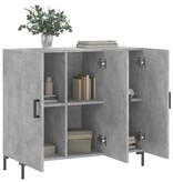 VidaXL Dressoir 90x34x80 cm bewerkt hout betongrijs