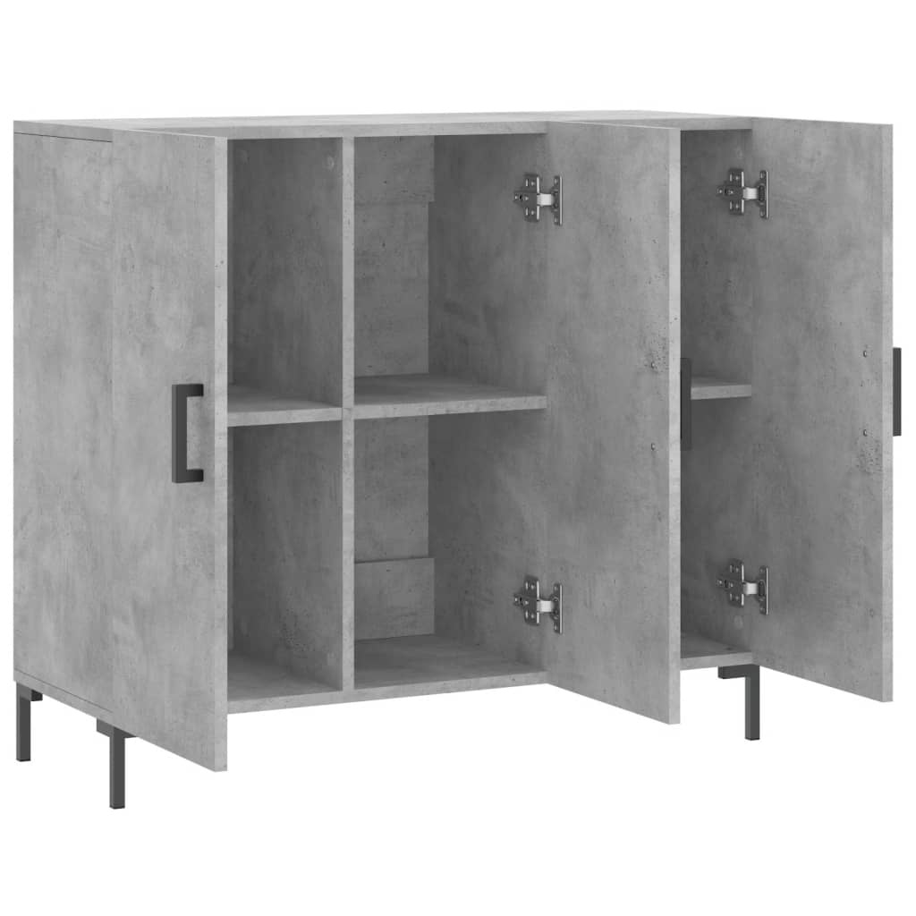 VidaXL Dressoir 90x34x80 cm bewerkt hout betongrijs