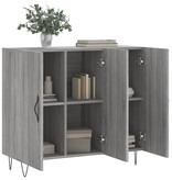 VidaXL Dressoir 90x34x80 cm bewerkt hout grijs sonoma eikenkleurig