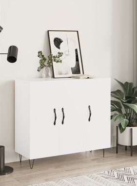 VidaXL Dressoir 90x34x80 cm bewerkt hout wit