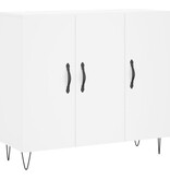 VidaXL Dressoir 90x34x80 cm bewerkt hout wit
