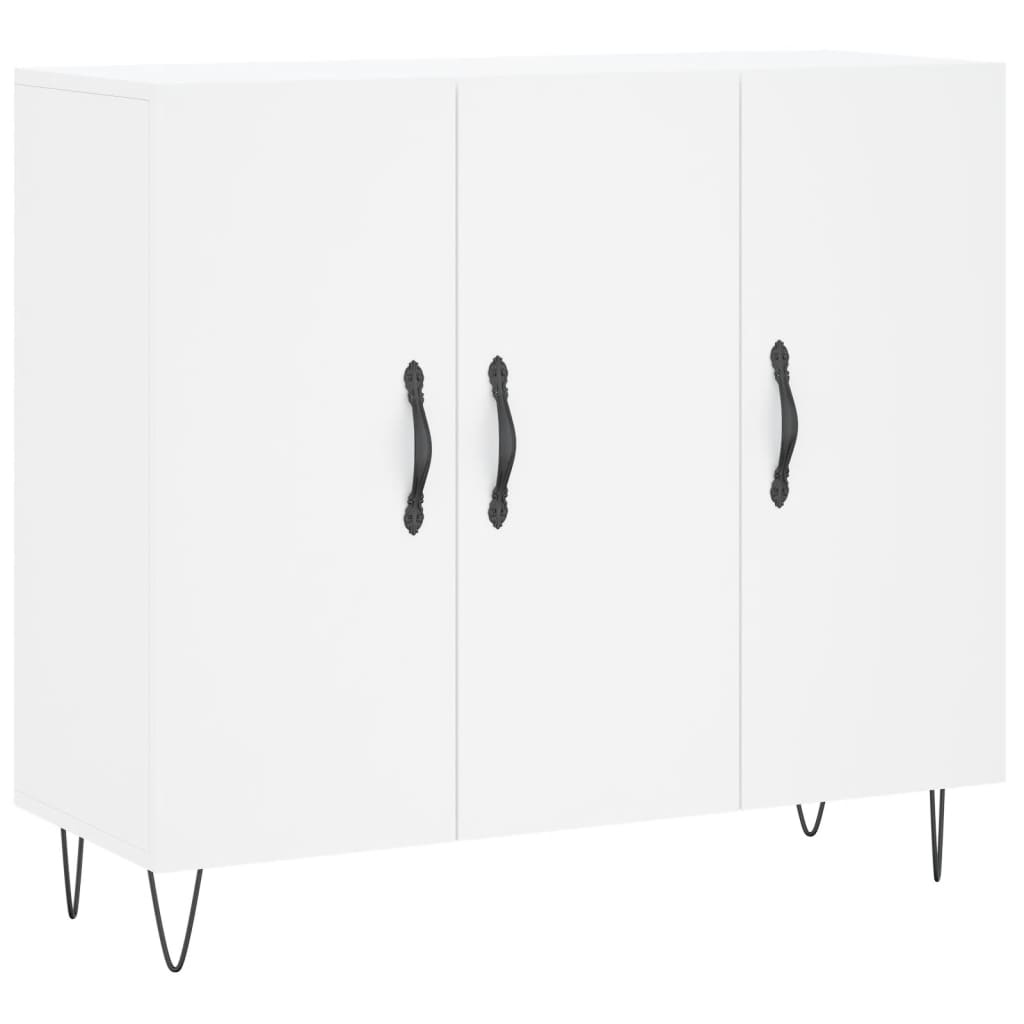 VidaXL Dressoir 90x34x80 cm bewerkt hout wit