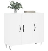VidaXL Dressoir 90x34x80 cm bewerkt hout wit