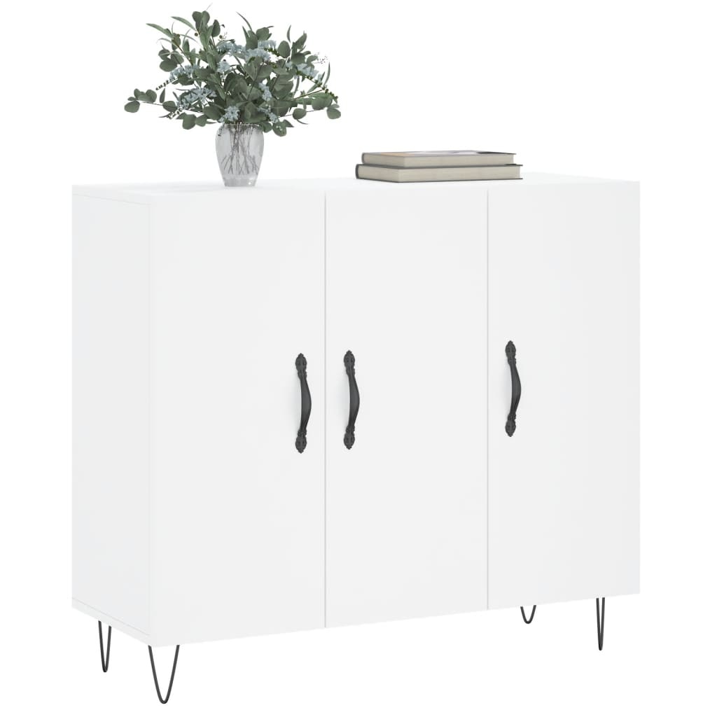 VidaXL Dressoir 90x34x80 cm bewerkt hout wit