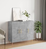 VidaXL Dressoir 90x34x80 cm bewerkt hout betongrijs
