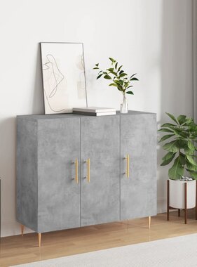 VidaXL Dressoir 90x34x80 cm bewerkt hout betongrijs
