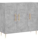 VidaXL Dressoir 90x34x80 cm bewerkt hout betongrijs